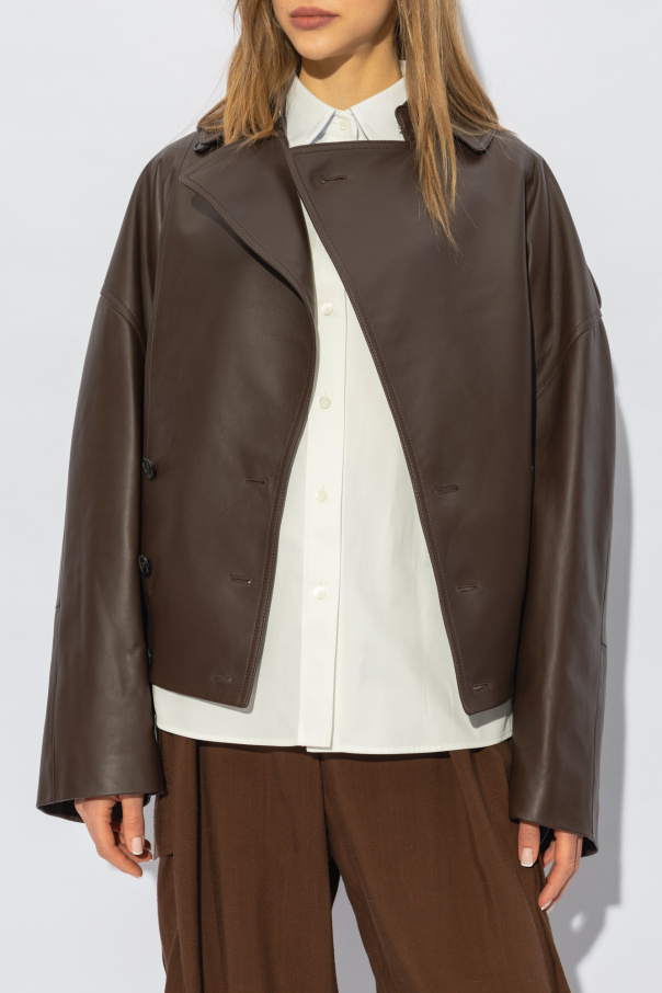 ジャケット・アウター Nolley's Lamb Leather Jacket Brown a655647.001?$aempdlarge80$
